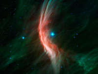 Космическият телескоп Spitzer получи изображение на гигантска звезда беглец съобщава интернет