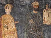 Севастократор Калоян и царица Десислава - стенопис от Боянската църква